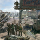 Early concept art from Fallout 3, showing survivors posing in front of a dead guard.